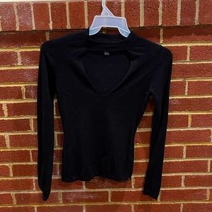 Forever 21 Black Top with Neck Detail